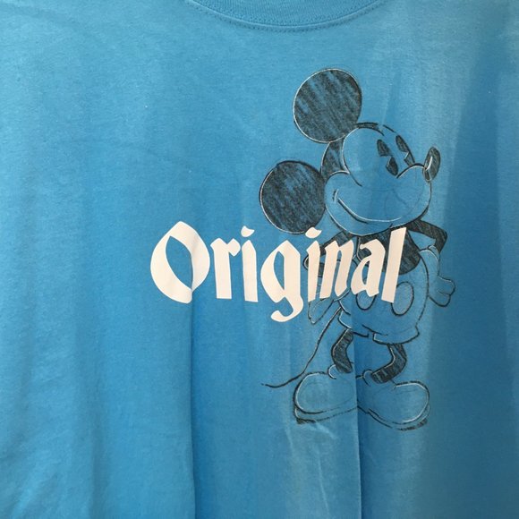 Disney Parks "Original "Mickey Mouse Light Blue Men's T Shirt, XL - Picture 3 of 3